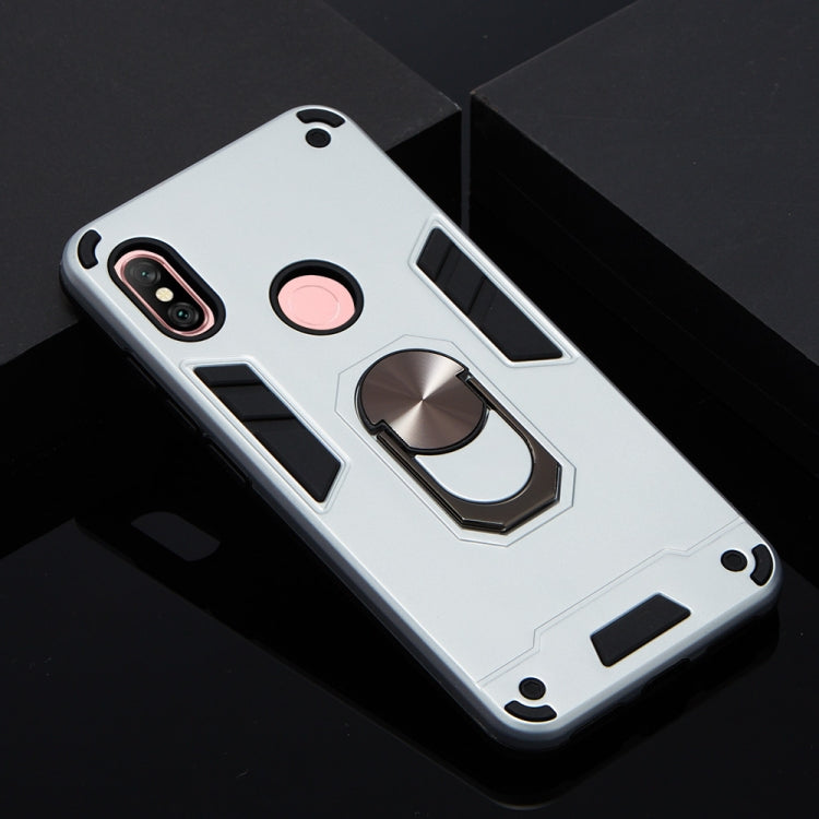 For Xiaomi Redmi Note 6 / Note 6 Pro 2 in 1 Armour Series PC + TPU Protective Case with Ring Holder
