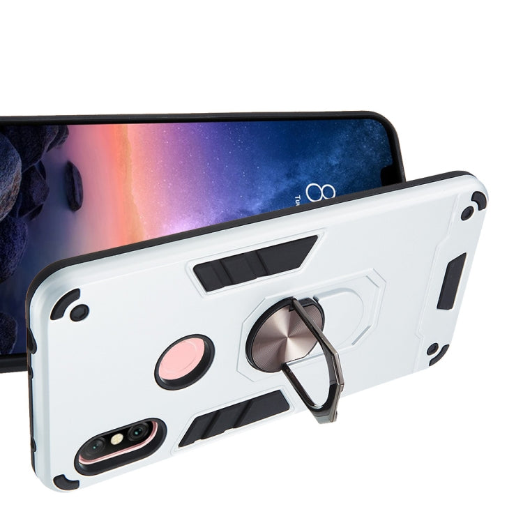 For Xiaomi Redmi Note 6 / Note 6 Pro 2 in 1 Armour Series PC + TPU Protective Case with Ring Holder