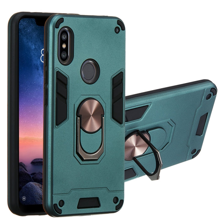 For Xiaomi Redmi Note 6 / Note 6 Pro 2 in 1 Armour Series PC + TPU Protective Case with Ring Holder