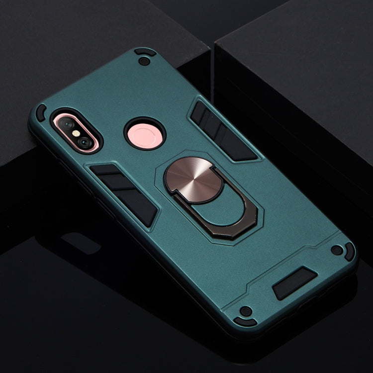 For Xiaomi Redmi Note 6 / Note 6 Pro 2 in 1 Armour Series PC + TPU Protective Case with Ring Holder
