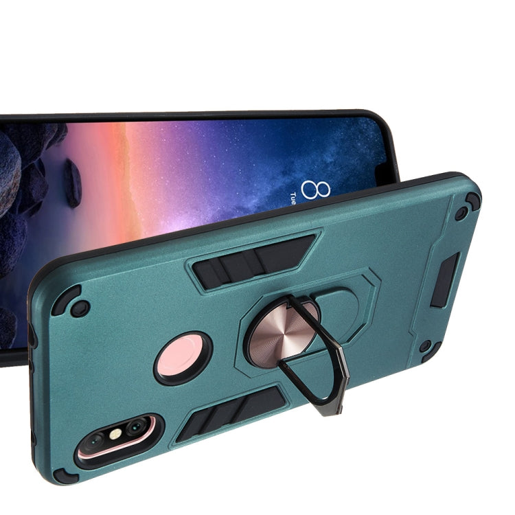 For Xiaomi Redmi Note 6 / Note 6 Pro 2 in 1 Armour Series PC + TPU Protective Case with Ring Holder