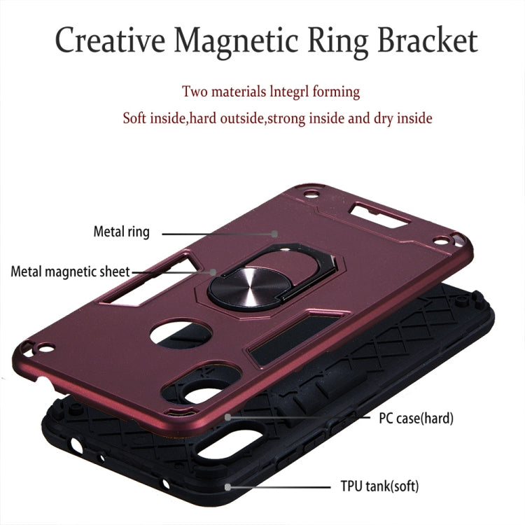 For Xiaomi Redmi Note 6 / Note 6 Pro 2 in 1 Armour Series PC + TPU Protective Case with Ring Holder