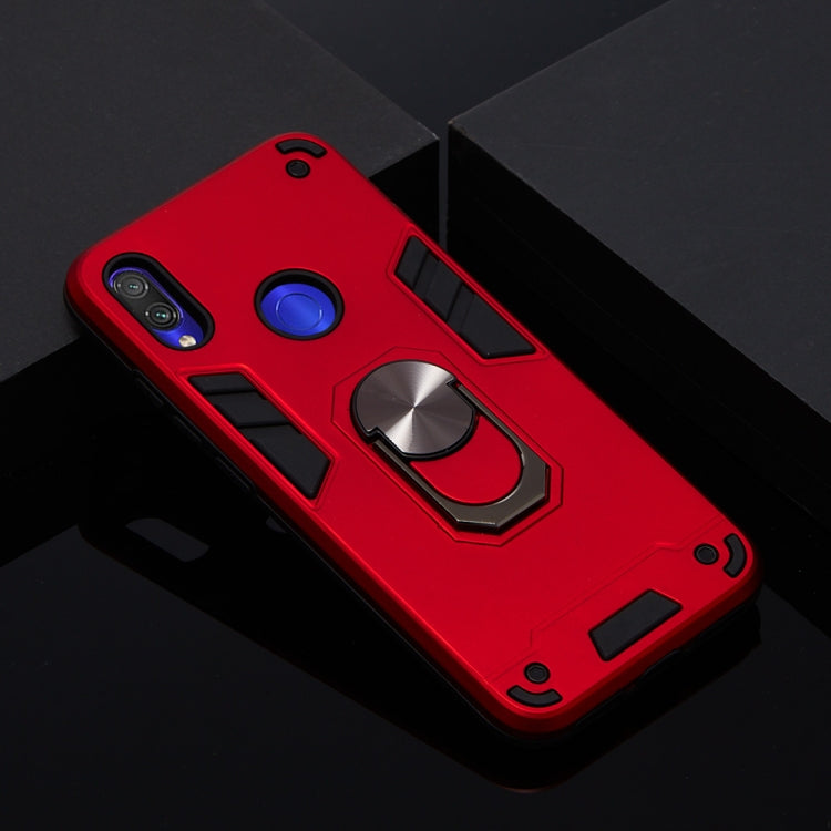 For Xiaomi Redmi Note 7 / Note 7 Pro / Note 7s 2 in 1 Armour Series PC + TPU Protective Case with Ring Holder