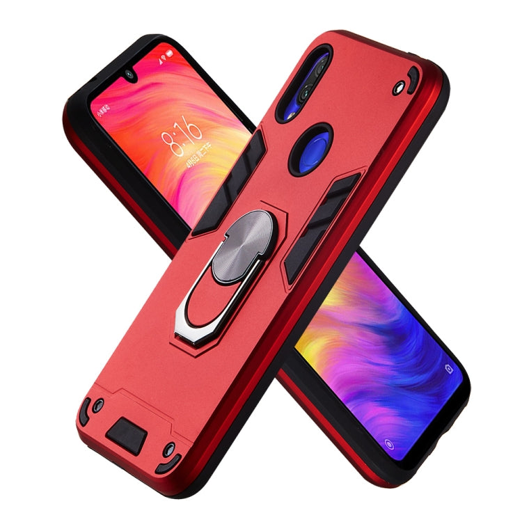 For Xiaomi Redmi Note 7 / Note 7 Pro / Note 7s 2 in 1 Armour Series PC + TPU Protective Case with Ring Holder