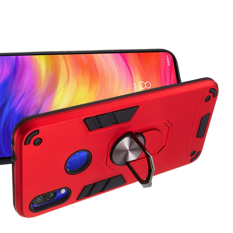 For Xiaomi Redmi Note 7 / Note 7 Pro / Note 7s 2 in 1 Armour Series PC + TPU Protective Case with Ring Holder