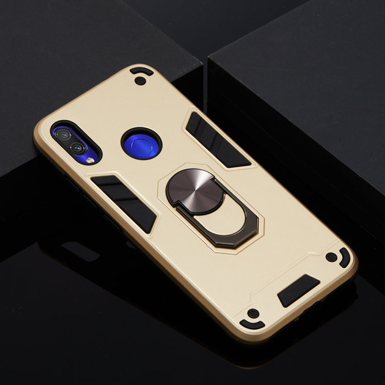 For Xiaomi Redmi Note 7 / Note 7 Pro / Note 7s 2 in 1 Armour Series PC + TPU Protective Case with Ring Holder