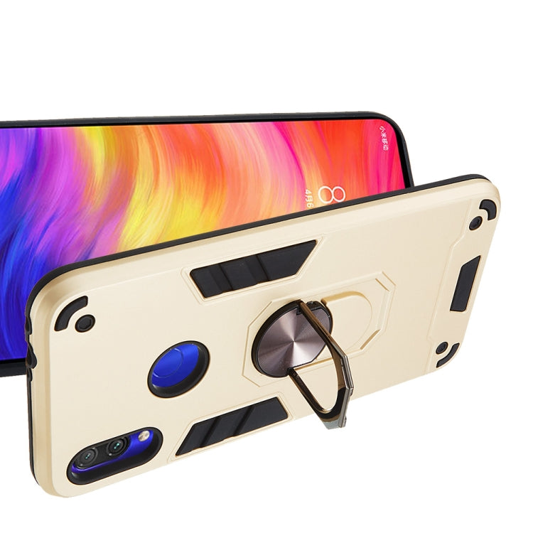 For Xiaomi Redmi Note 7 / Note 7 Pro / Note 7s 2 in 1 Armour Series PC + TPU Protective Case with Ring Holder
