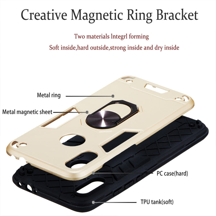For Xiaomi Redmi Note 7 / Note 7 Pro / Note 7s 2 in 1 Armour Series PC + TPU Protective Case with Ring Holder