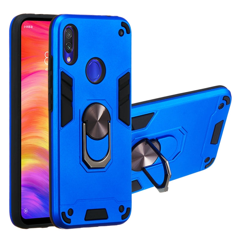 For Xiaomi Redmi Note 7 / Note 7 Pro / Note 7s 2 in 1 Armour Series PC + TPU Protective Case with Ring Holder