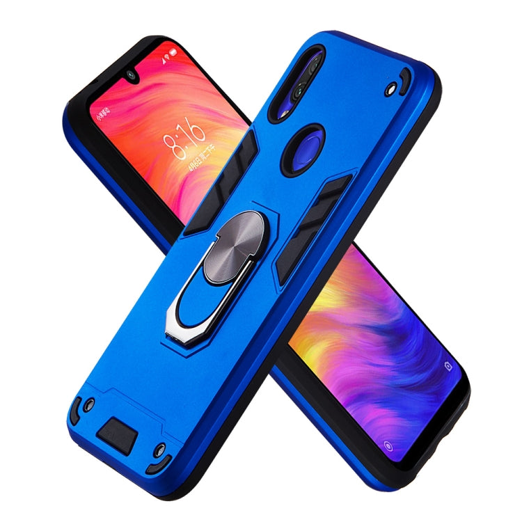 For Xiaomi Redmi Note 7 / Note 7 Pro / Note 7s 2 in 1 Armour Series PC + TPU Protective Case with Ring Holder
