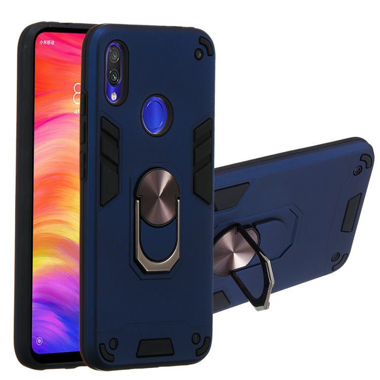 For Xiaomi Redmi Note 7 / Note 7 Pro / Note 7s 2 in 1 Armour Series PC + TPU Protective Case with Ring Holder