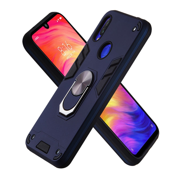 For Xiaomi Redmi Note 7 / Note 7 Pro / Note 7s 2 in 1 Armour Series PC + TPU Protective Case with Ring Holder