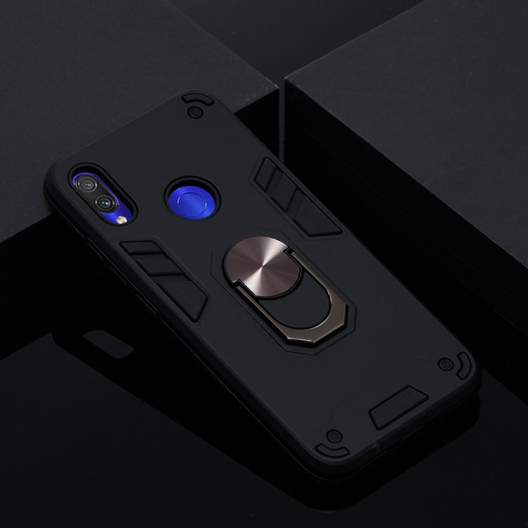 For Xiaomi Redmi Note 7 / Note 7 Pro / Note 7s 2 in 1 Armour Series PC + TPU Protective Case with Ring Holder