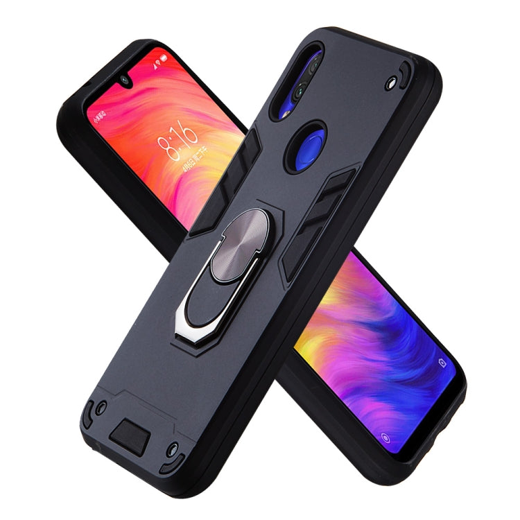 For Xiaomi Redmi Note 7 / Note 7 Pro / Note 7s 2 in 1 Armour Series PC + TPU Protective Case with Ring Holder
