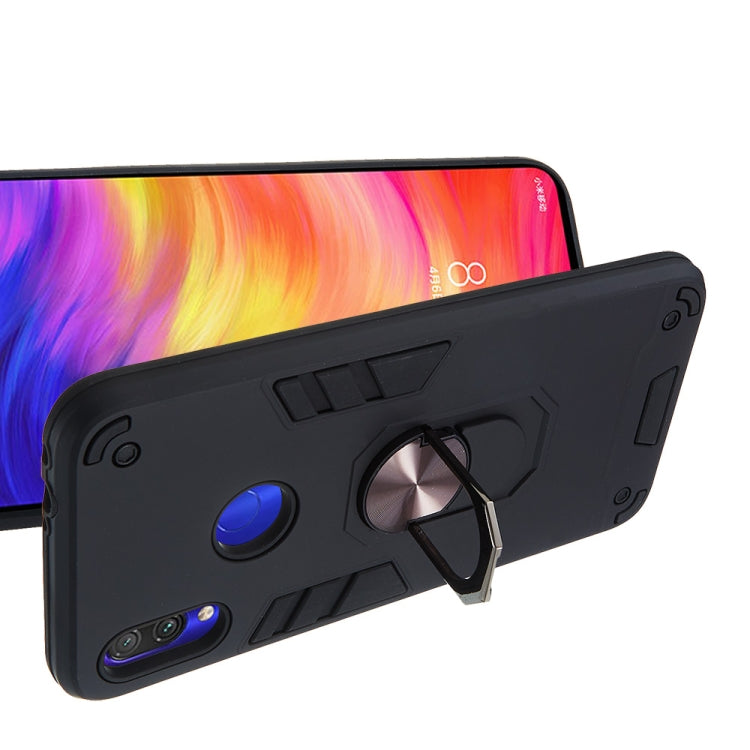 For Xiaomi Redmi Note 7 / Note 7 Pro / Note 7s 2 in 1 Armour Series PC + TPU Protective Case with Ring Holder