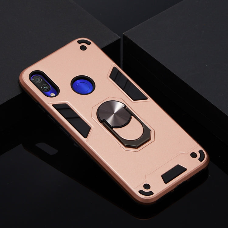 For Xiaomi Redmi Note 7 / Note 7 Pro / Note 7s 2 in 1 Armour Series PC + TPU Protective Case with Ring Holder