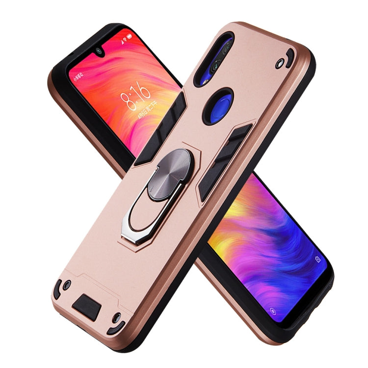 For Xiaomi Redmi Note 7 / Note 7 Pro / Note 7s 2 in 1 Armour Series PC + TPU Protective Case with Ring Holder