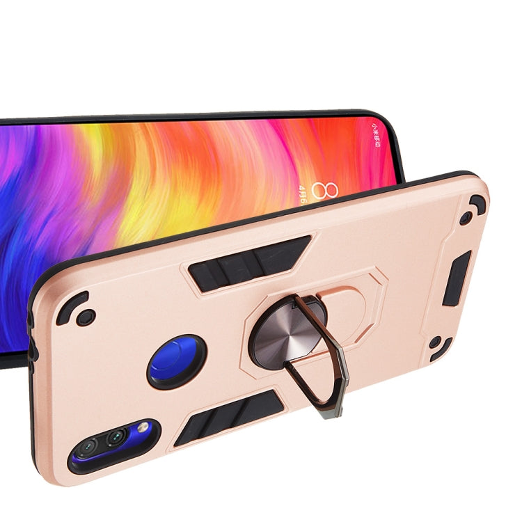 For Xiaomi Redmi Note 7 / Note 7 Pro / Note 7s 2 in 1 Armour Series PC + TPU Protective Case with Ring Holder