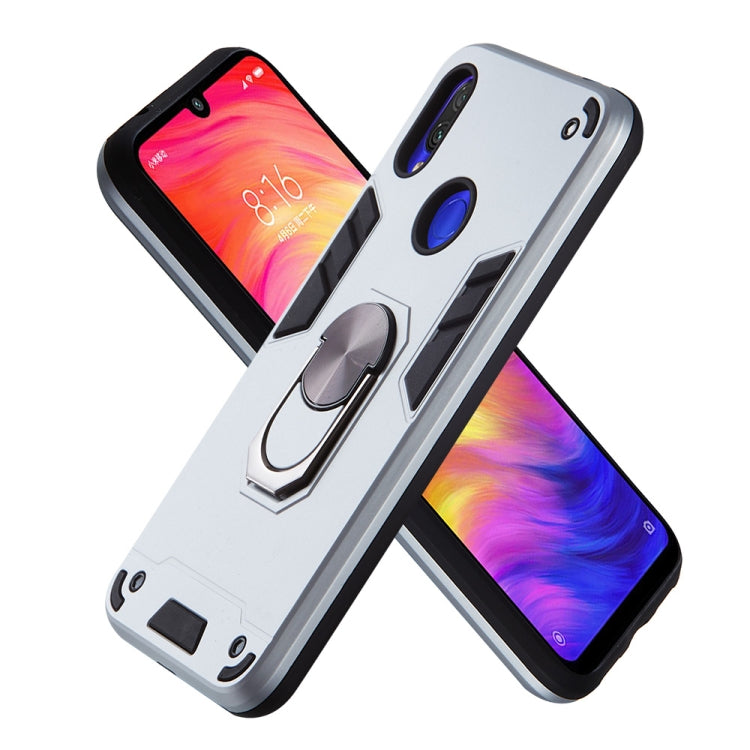 For Xiaomi Redmi Note 7 / Note 7 Pro / Note 7s 2 in 1 Armour Series PC + TPU Protective Case with Ring Holder