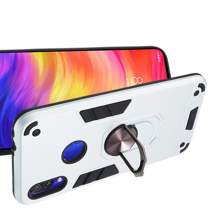 For Xiaomi Redmi Note 7 / Note 7 Pro / Note 7s 2 in 1 Armour Series PC + TPU Protective Case with Ring Holder