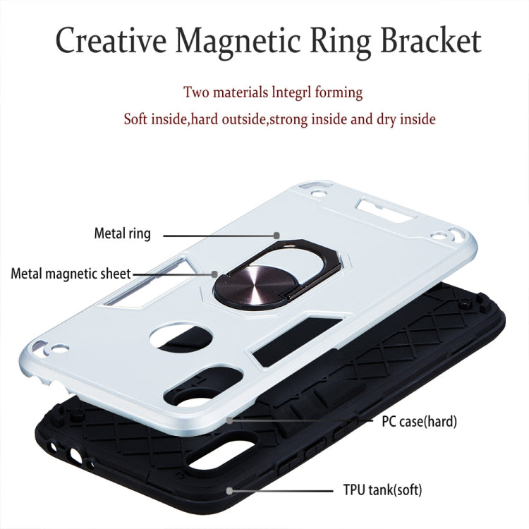 For Xiaomi Redmi Note 7 / Note 7 Pro / Note 7s 2 in 1 Armour Series PC + TPU Protective Case with Ring Holder
