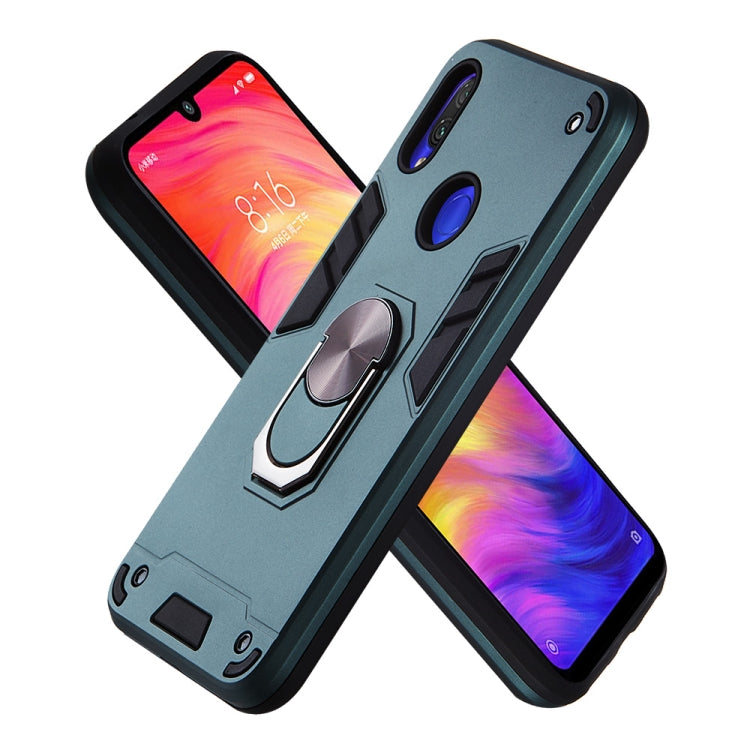 For Xiaomi Redmi Note 7 / Note 7 Pro / Note 7s 2 in 1 Armour Series PC + TPU Protective Case with Ring Holder