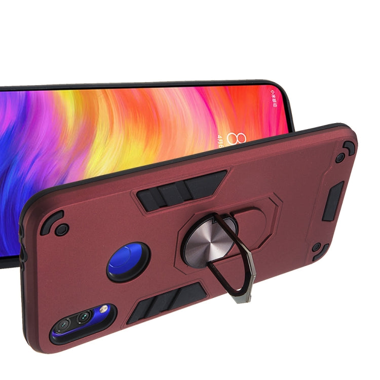 For Xiaomi Redmi Note 7 / Note 7 Pro / Note 7s 2 in 1 Armour Series PC + TPU Protective Case with Ring Holder