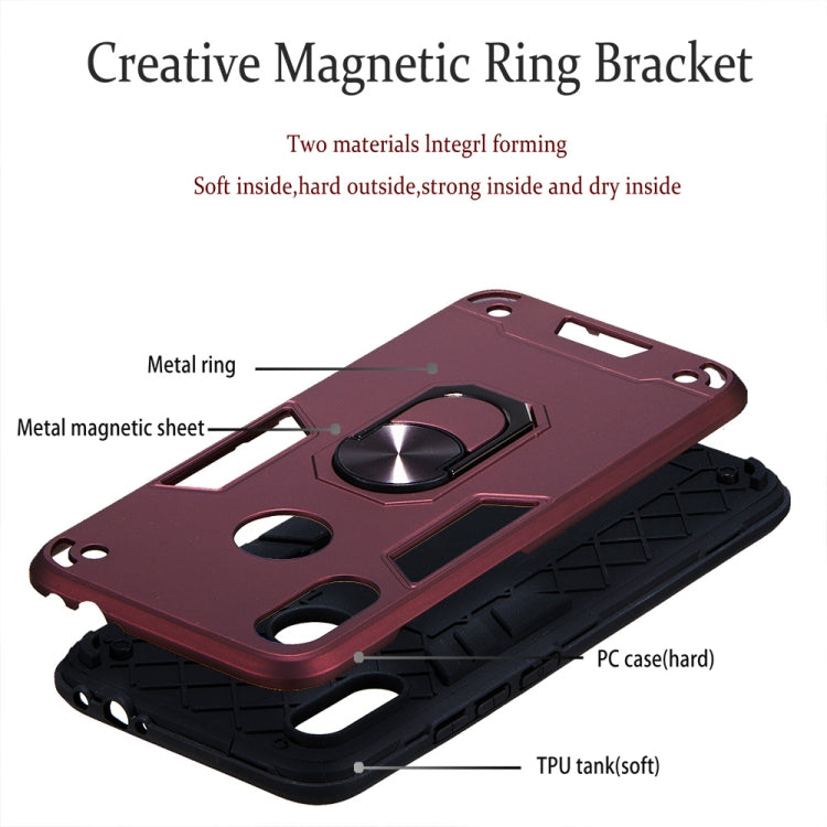 For Xiaomi Redmi Note 7 / Note 7 Pro / Note 7s 2 in 1 Armour Series PC + TPU Protective Case with Ring Holder