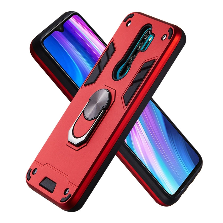 For Xiaomi Redmi Note 8 Pro 2 in 1 Armour Series PC + TPU Protective Case with Ring Holder