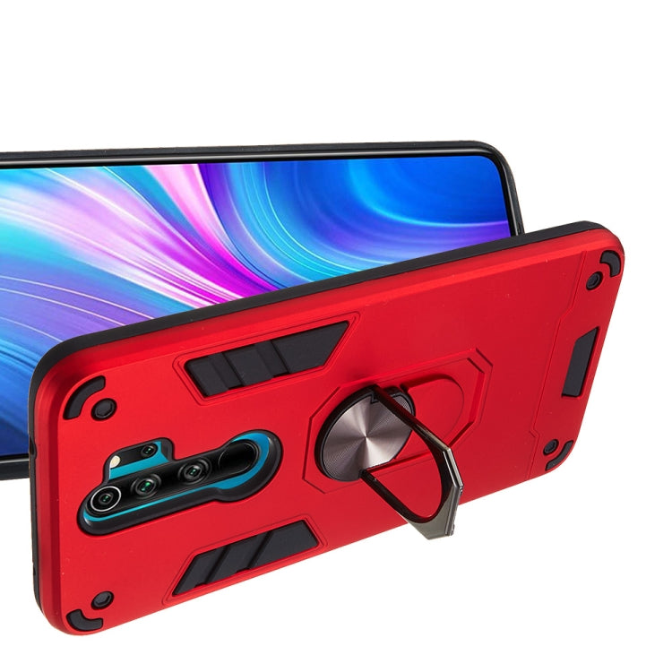 For Xiaomi Redmi Note 8 Pro 2 in 1 Armour Series PC + TPU Protective Case with Ring Holder