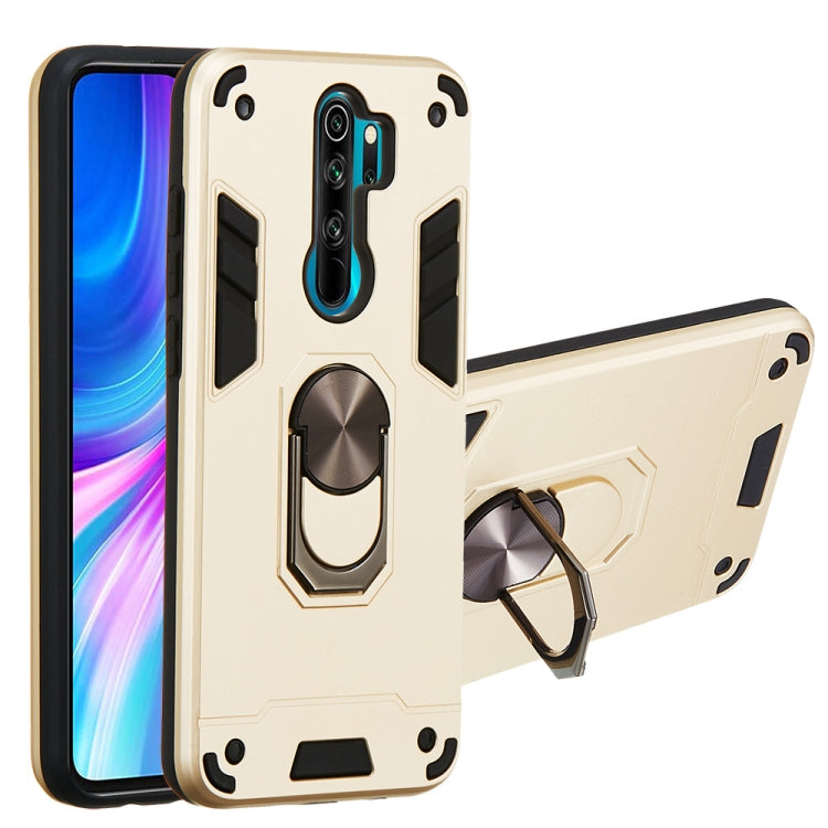 For Xiaomi Redmi Note 8 Pro 2 in 1 Armour Series PC + TPU Protective Case with Ring Holder