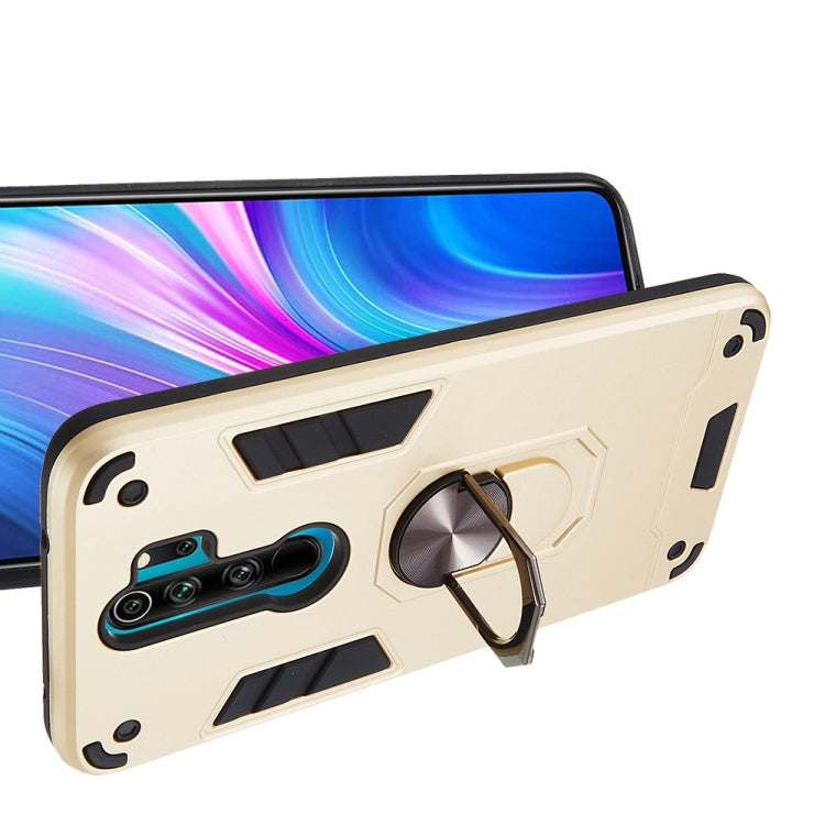 For Xiaomi Redmi Note 8 Pro 2 in 1 Armour Series PC + TPU Protective Case with Ring Holder