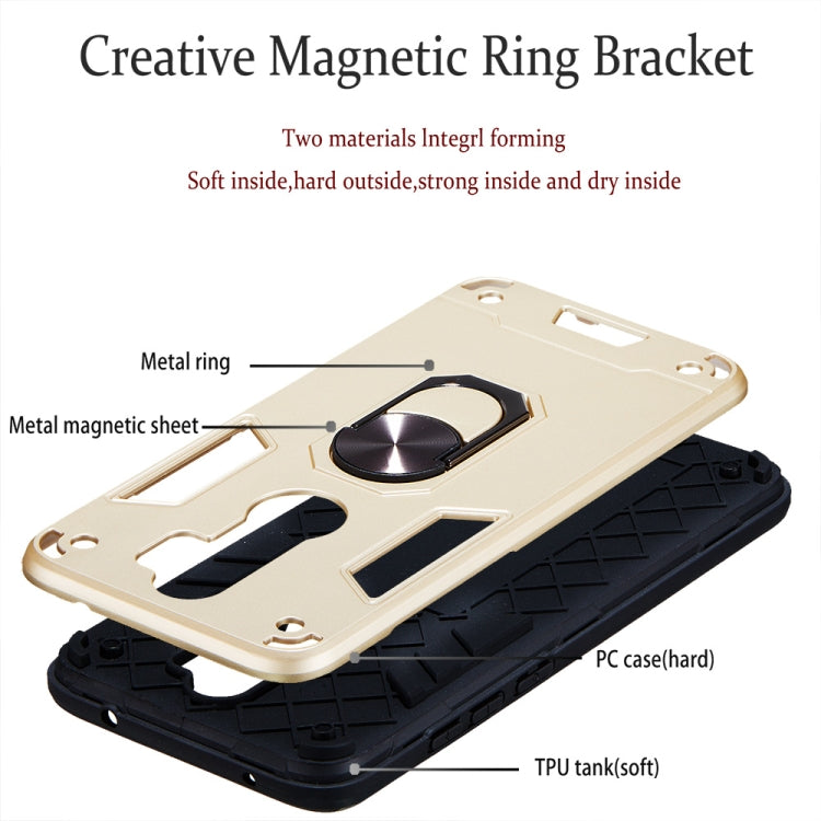 For Xiaomi Redmi Note 8 Pro 2 in 1 Armour Series PC + TPU Protective Case with Ring Holder