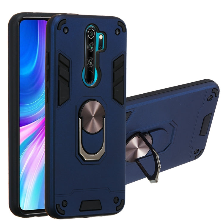 For Xiaomi Redmi Note 8 Pro 2 in 1 Armour Series PC + TPU Protective Case with Ring Holder