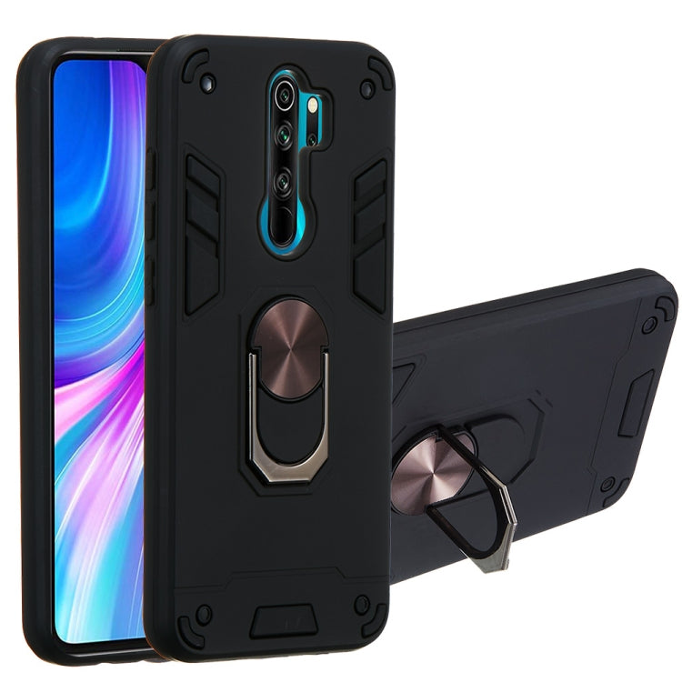 For Xiaomi Redmi Note 8 Pro 2 in 1 Armour Series PC + TPU Protective Case with Ring Holder