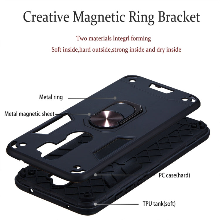 For Xiaomi Redmi Note 8 Pro 2 in 1 Armour Series PC + TPU Protective Case with Ring Holder