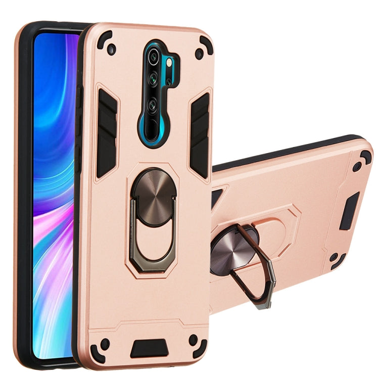For Xiaomi Redmi Note 8 Pro 2 in 1 Armour Series PC + TPU Protective Case with Ring Holder