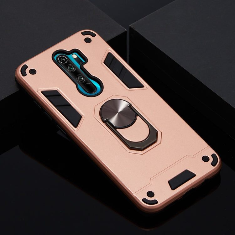 For Xiaomi Redmi Note 8 Pro 2 in 1 Armour Series PC + TPU Protective Case with Ring Holder