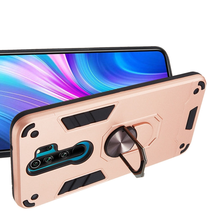 For Xiaomi Redmi Note 8 Pro 2 in 1 Armour Series PC + TPU Protective Case with Ring Holder