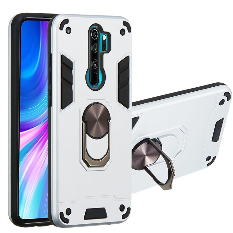 For Xiaomi Redmi Note 8 Pro 2 in 1 Armour Series PC + TPU Protective Case with Ring Holder