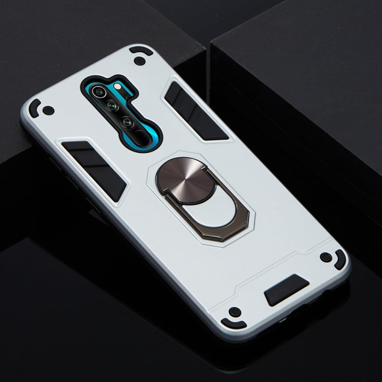For Xiaomi Redmi Note 8 Pro 2 in 1 Armour Series PC + TPU Protective Case with Ring Holder