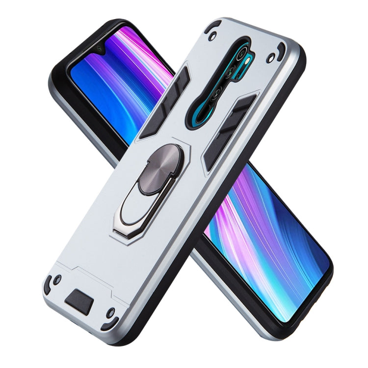 For Xiaomi Redmi Note 8 Pro 2 in 1 Armour Series PC + TPU Protective Case with Ring Holder
