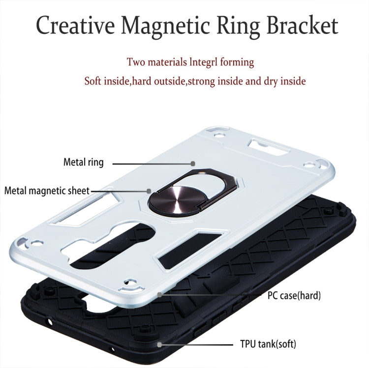 For Xiaomi Redmi Note 8 Pro 2 in 1 Armour Series PC + TPU Protective Case with Ring Holder