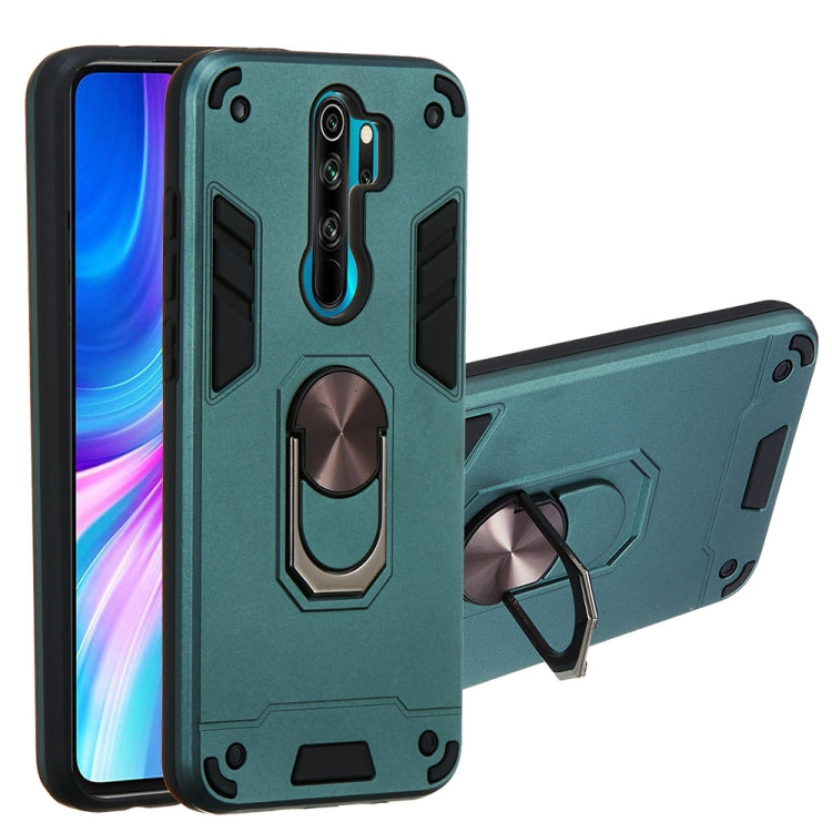 For Xiaomi Redmi Note 8 Pro 2 in 1 Armour Series PC + TPU Protective Case with Ring Holder