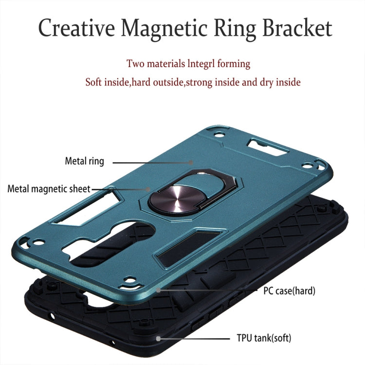 For Xiaomi Redmi Note 8 Pro 2 in 1 Armour Series PC + TPU Protective Case with Ring Holder