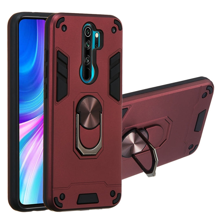 For Xiaomi Redmi Note 8 Pro 2 in 1 Armour Series PC + TPU Protective Case with Ring Holder