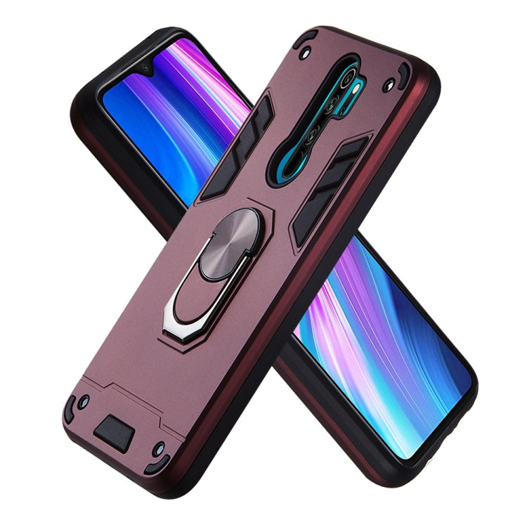 For Xiaomi Redmi Note 8 Pro 2 in 1 Armour Series PC + TPU Protective Case with Ring Holder