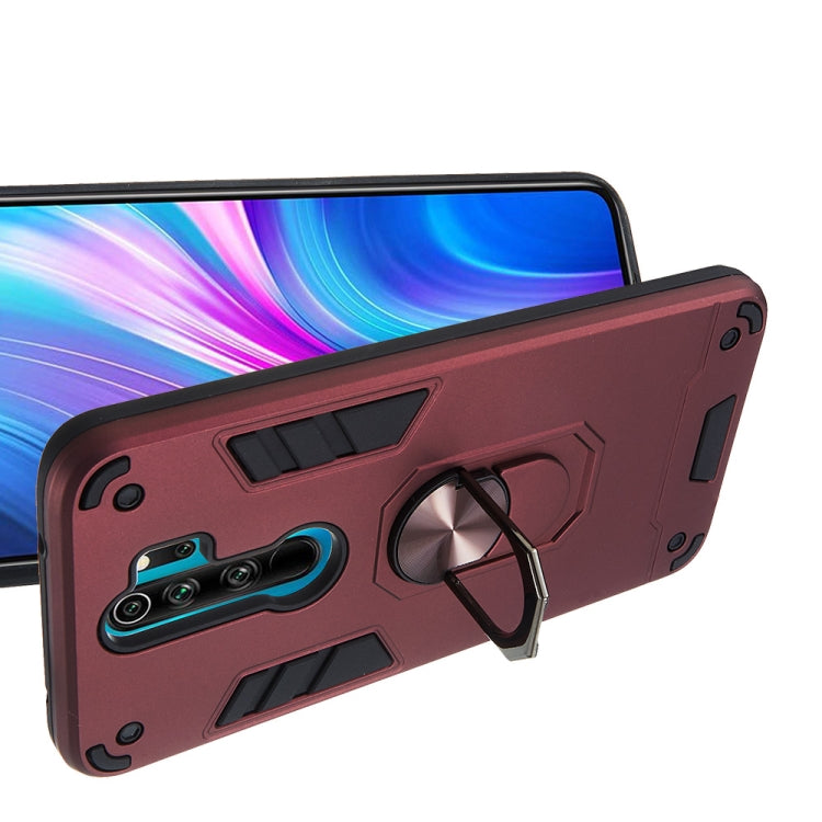 For Xiaomi Redmi Note 8 Pro 2 in 1 Armour Series PC + TPU Protective Case with Ring Holder