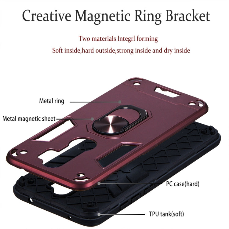 For Xiaomi Redmi Note 8 Pro 2 in 1 Armour Series PC + TPU Protective Case with Ring Holder