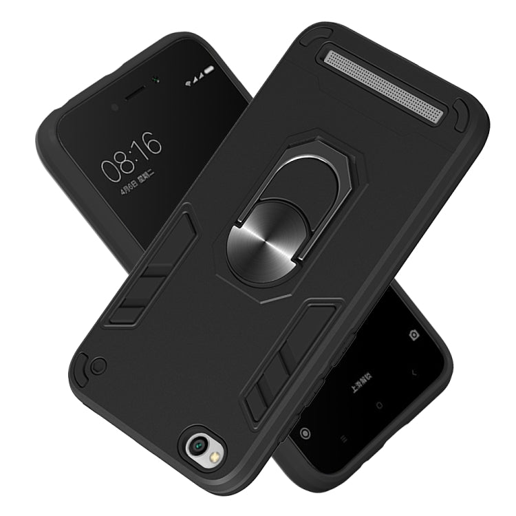 For Xiaomi Redmi 5A / 5A Prime / Y1 2 in 1 Armour Series PC + TPU Protective Case with Ring Holder